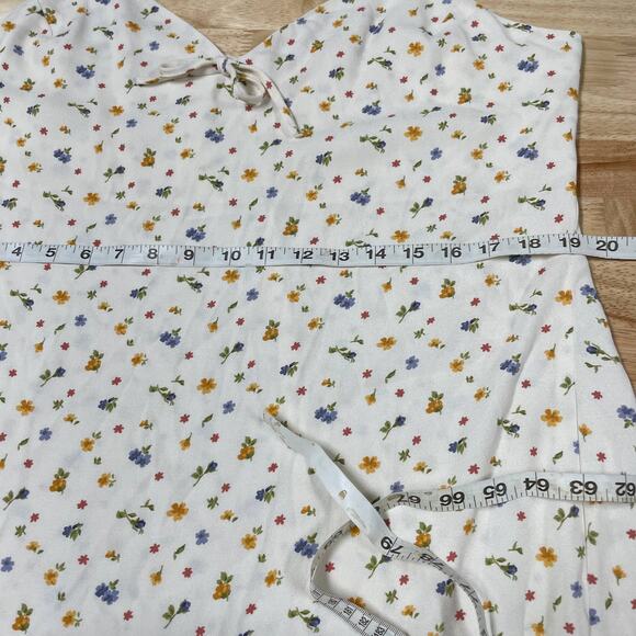 Reformation NWT Chandler Floral Minidress In Winnie Size XL Tie Shoulder Straps - Picture 8 of 9